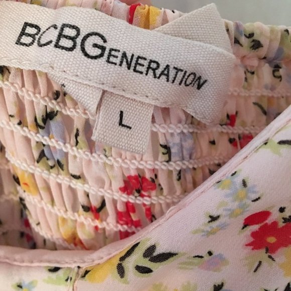 BCBGENERATION FLORAL STRAPLESS MINI SUMMER DRESS - Picture 6 of 6